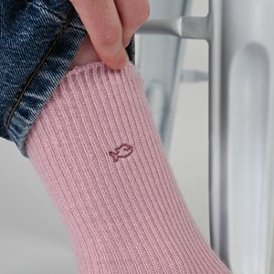 Chaussettes en laine femme rose