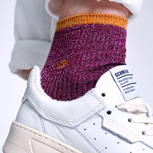 Chaussettes vintage bordeaux