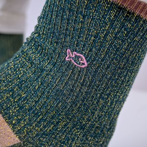 Chaussettes vintage vert
