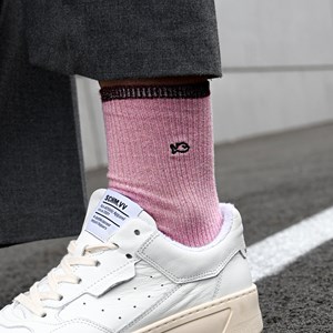 Chaussettes vintage rose