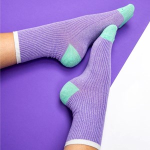 Chaussettes vintage lilas
