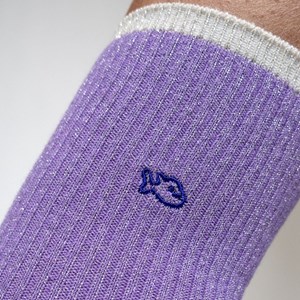 Chaussettes vintage lilas