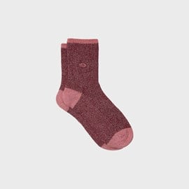 Chaussettes vintage bordeaux et rose