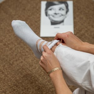 Chaussettes transparentes blanc