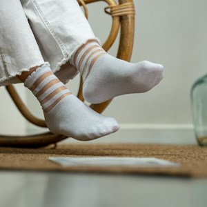 Chaussettes transparentes blanc