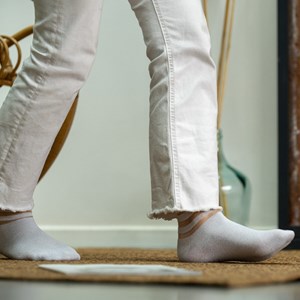 Chaussettes transparentes blanc