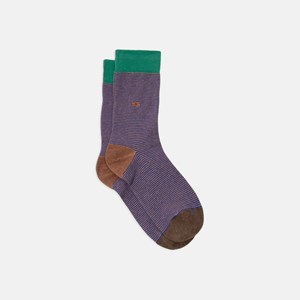 Chaussettes rayées moka matcha
