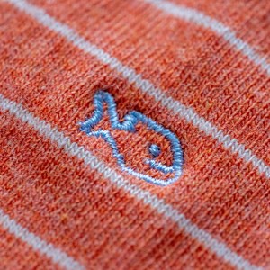 Chaussettes à rayures fines orange