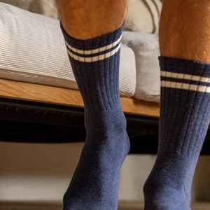 Chaussettes retro bleu
