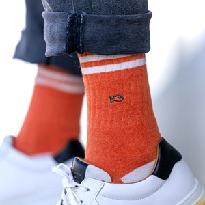 Chaussettes retro orange