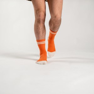 Chaussettes retro orange