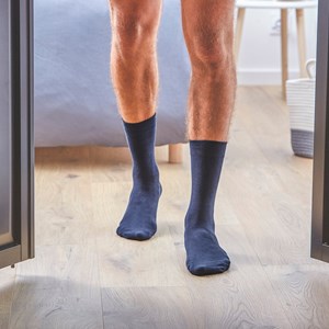 Chaussettes unies bleu marine