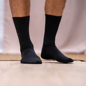 Chaussettes unies noir réglisse