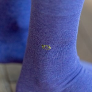 Chaussettes unies parme