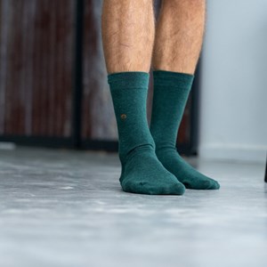 Chaussettes unies vert anglais
