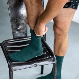 Chaussettes unies vert anglais