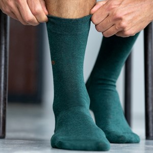 Chaussettes unies vert anglais