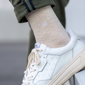 Chaussettes unies beige