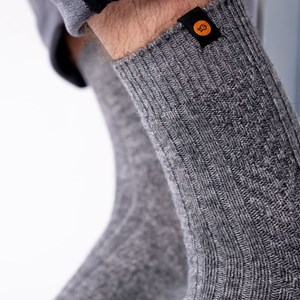 Chaussettes en laine gris