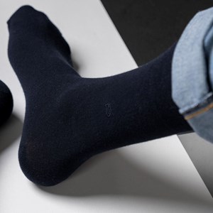 Chaussettes en bambou bleu marine