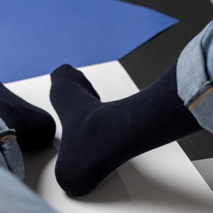 Chaussettes en bambou bleu marine