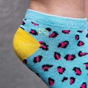 Socquettes léopard bleu
