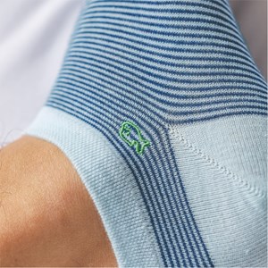 Socquettes rayées bleu marine