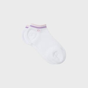 Socquettes femme unies blanc et rose