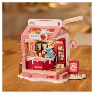 Maison miniature strawberry milk box