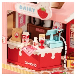 Maison miniature strawberry milk box