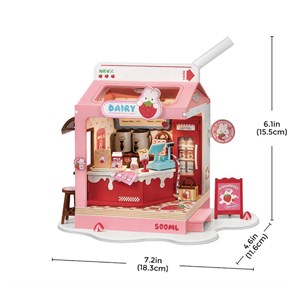 Maison miniature strawberry milk box