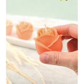 Kit bougies trio fleurs rose