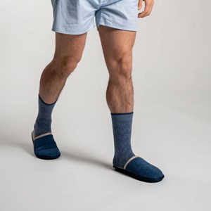 Chaussons en velours bleu marine t38-39