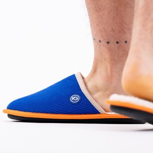 Chaussons velours bleu électrique t38-39