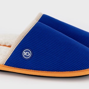 Chaussons velours bleu électrique t40-41