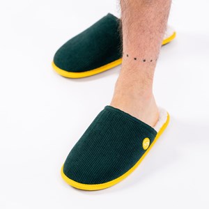 Chaussons en velours vert t40-41