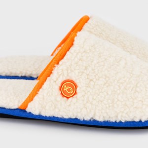 Chaussons en sherpa orange t38-39