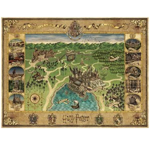 Puzzle la carte de poudlard 1500 pièces