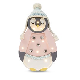 Lampe veilleuse pingouin rose