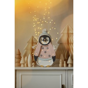 Lampe veilleuse pingouin rose