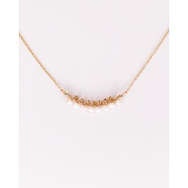 Collier aulne or - blanc