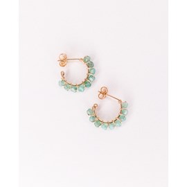 Créoles beaume or -  vert