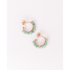 Créoles beaume or -  vert