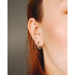 Créoles beaume or -  vert