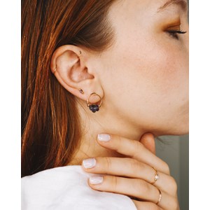 Boucles nahon or - bleu