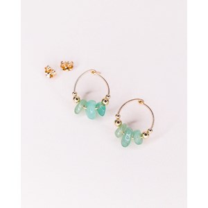 Boucles nahon or - vert