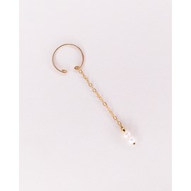 Faux piercing orne or - blanc