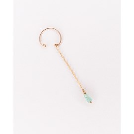 Faux piercing orne or - vert