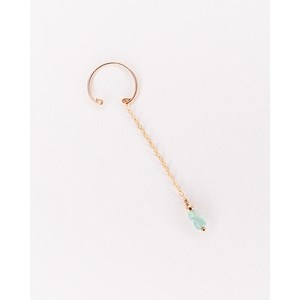 Faux piercing orne or - vert