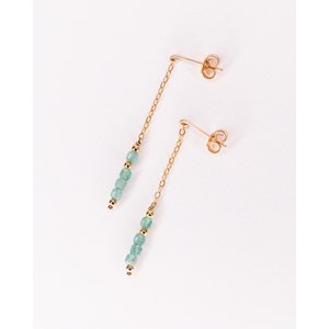 Boucles taravo or - vert